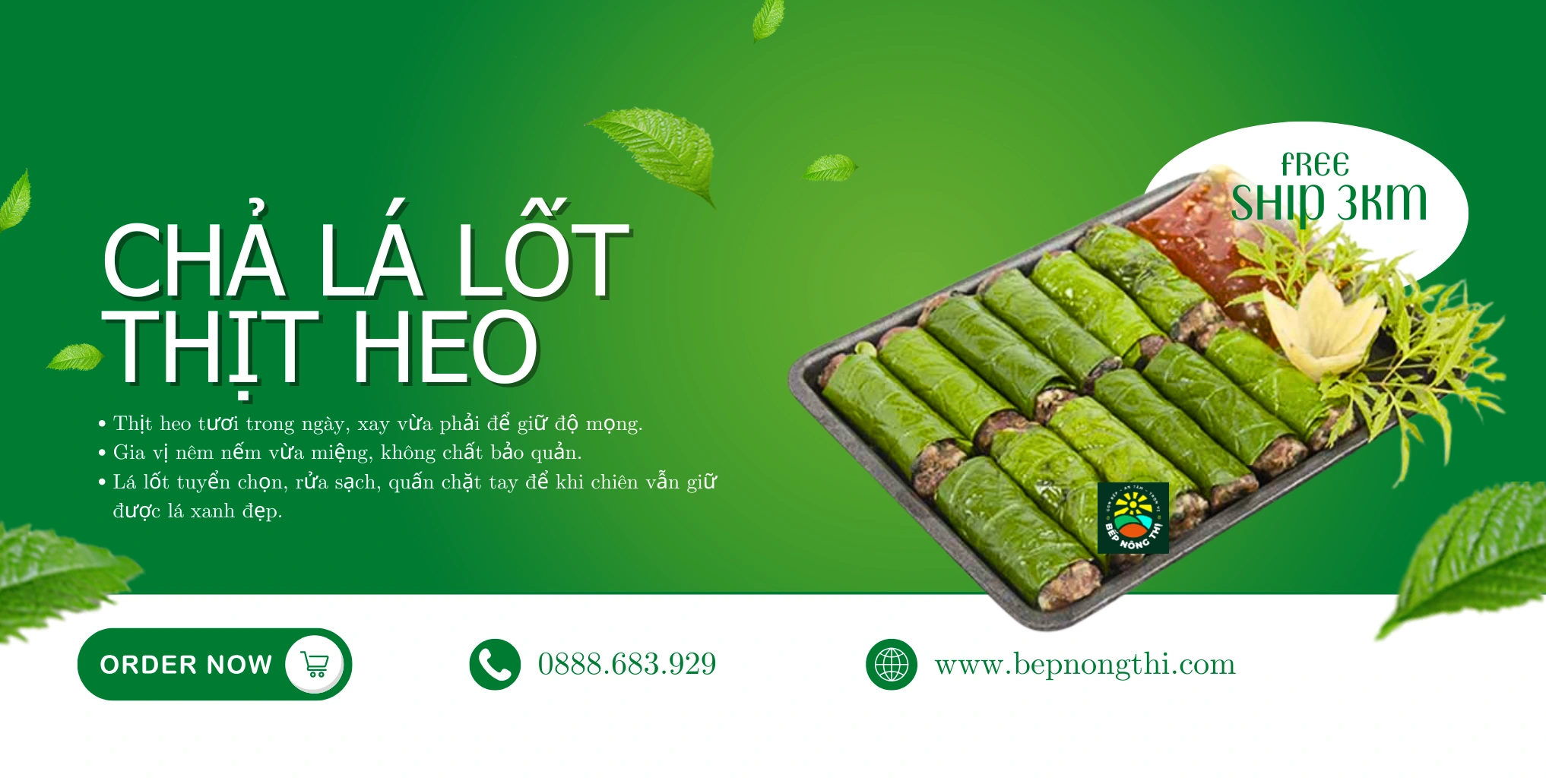 CHẢ LÁ LỐT THỊT HEO - Ngon chuẩn vị nhà – Tiện lợi trong vài phút